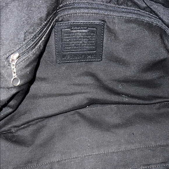 Coach Black Leather Shoulder Bag with Buckle Rings - Picture 6 of 16